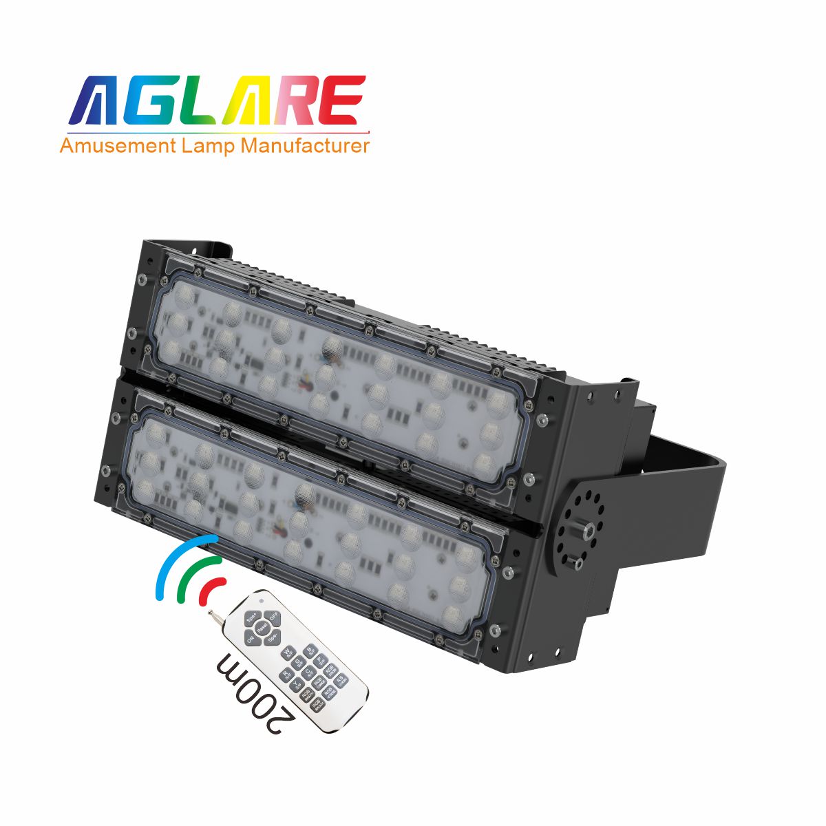 100W LED彩色泛光灯 RGB投光灯带？仄